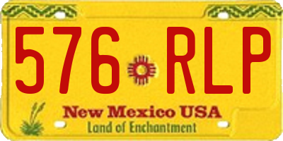NM license plate 576RLP
