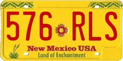 NM license plate 576RLS