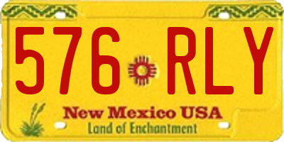 NM license plate 576RLY