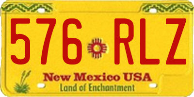 NM license plate 576RLZ