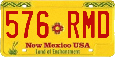 NM license plate 576RMD