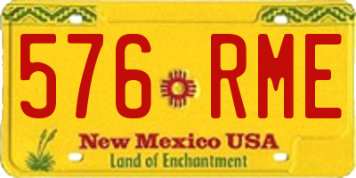 NM license plate 576RME