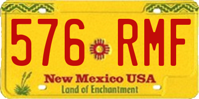 NM license plate 576RMF