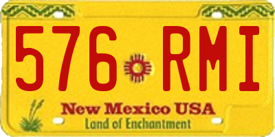 NM license plate 576RMI