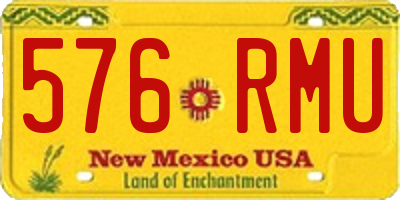 NM license plate 576RMU