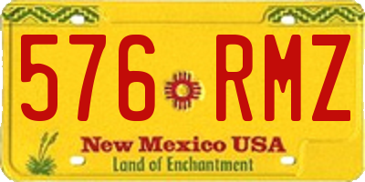 NM license plate 576RMZ