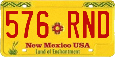 NM license plate 576RND