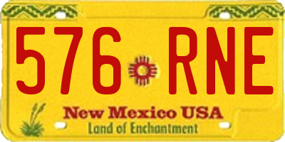NM license plate 576RNE