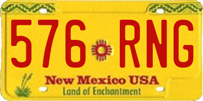 NM license plate 576RNG
