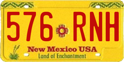 NM license plate 576RNH