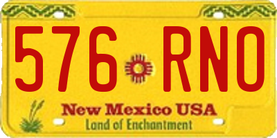 NM license plate 576RNO