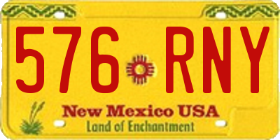 NM license plate 576RNY