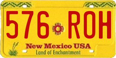 NM license plate 576ROH