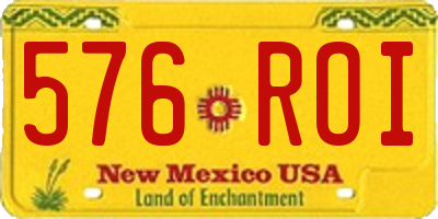 NM license plate 576ROI