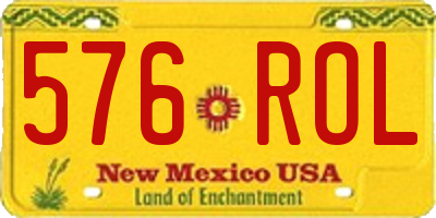 NM license plate 576ROL