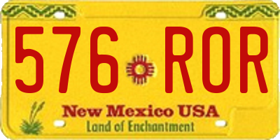 NM license plate 576ROR