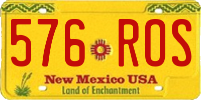 NM license plate 576ROS