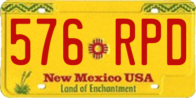 NM license plate 576RPD