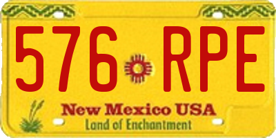 NM license plate 576RPE