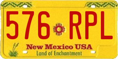 NM license plate 576RPL