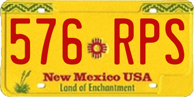 NM license plate 576RPS