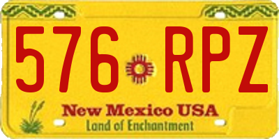 NM license plate 576RPZ