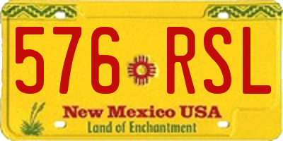 NM license plate 576RSL