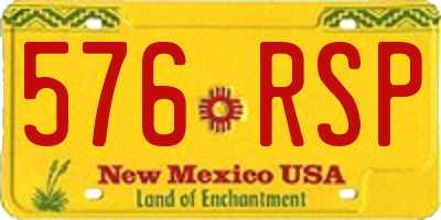 NM license plate 576RSP