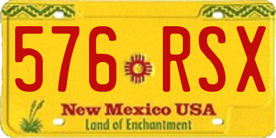 NM license plate 576RSX