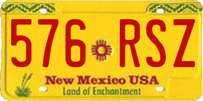 NM license plate 576RSZ