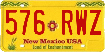NM license plate 576RWZ