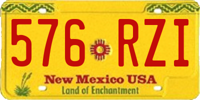 NM license plate 576RZI