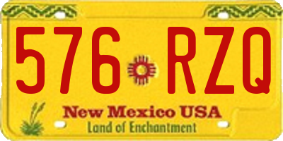 NM license plate 576RZQ