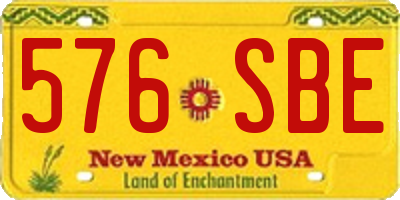 NM license plate 576SBE