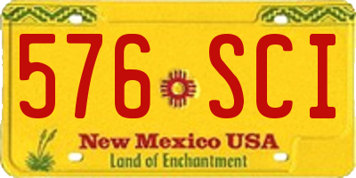 NM license plate 576SCI