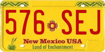 NM license plate 576SEJ