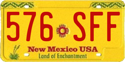 NM license plate 576SFF