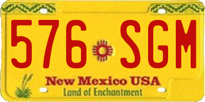 NM license plate 576SGM