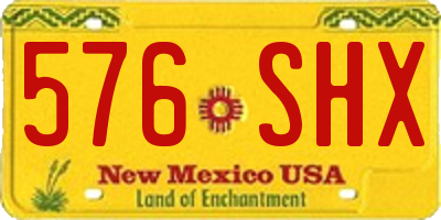 NM license plate 576SHX