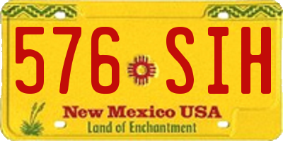 NM license plate 576SIH