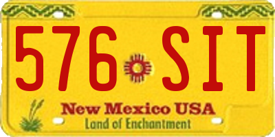 NM license plate 576SIT