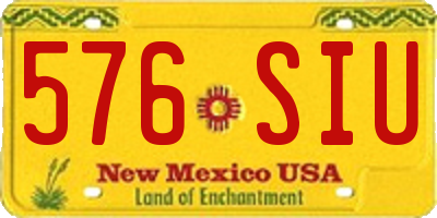 NM license plate 576SIU