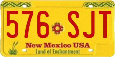 NM license plate 576SJT