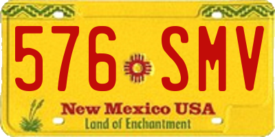 NM license plate 576SMV