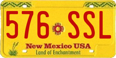 NM license plate 576SSL