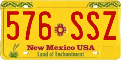 NM license plate 576SSZ