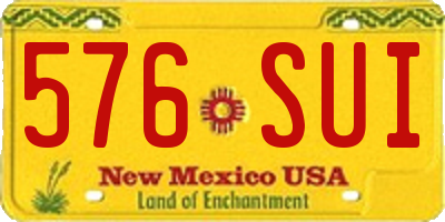 NM license plate 576SUI