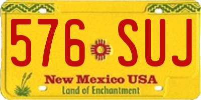 NM license plate 576SUJ