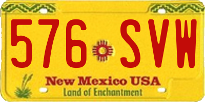 NM license plate 576SVW