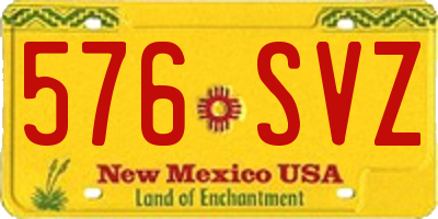 NM license plate 576SVZ
